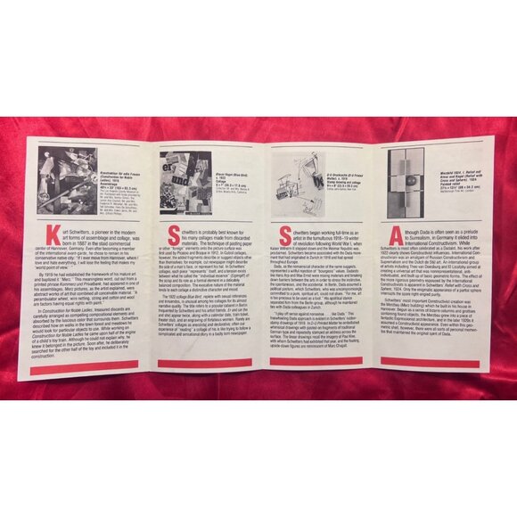 Kurt Schwitters MERZ MoMA Exhibition Brochure 1985 NYC Dada Collage Art - Picture 3 of 7